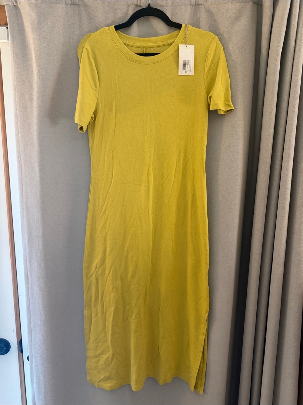 a new day Short Sleeve Crewneck Maxi Dress in Yellow